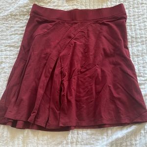Deep Red Mini Skirt